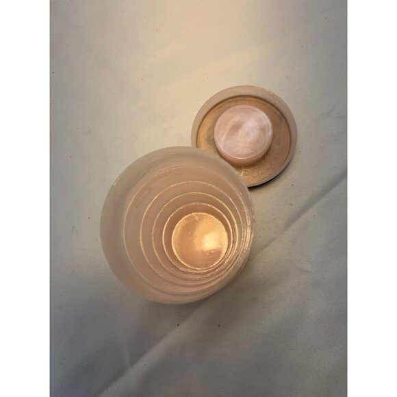 Vtg Pink Plastic Collapsible Folding Cup with Gold Tone H2O Metal Lid READ - Picture 5 of 6